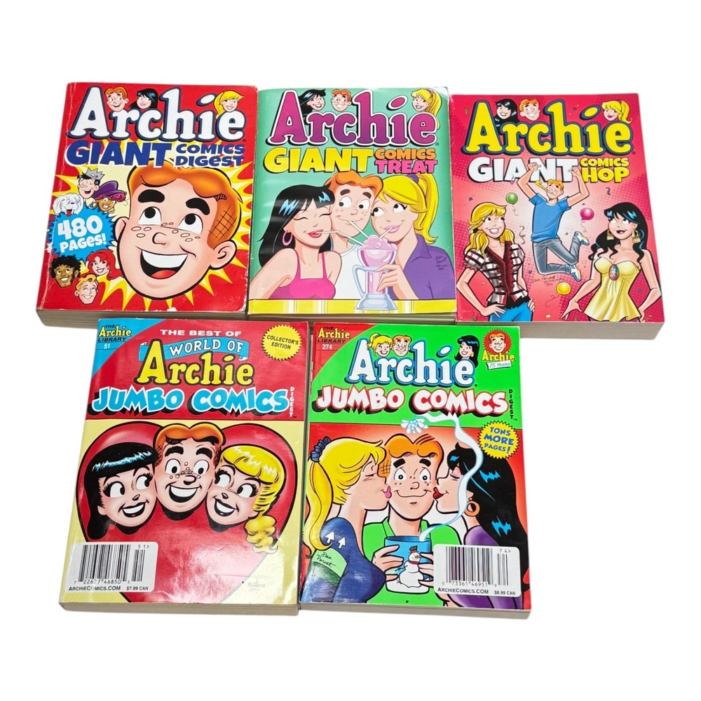 Archie Comics Giant Jumbo Digest Lot 5 Titles 2012-2016